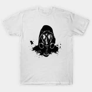 gas mask gasmask hooded man T-Shirt